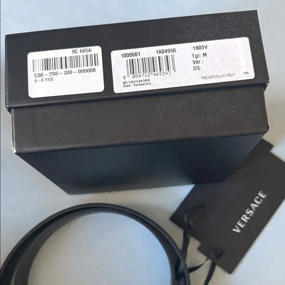 Versace Kids Belt with Gold Medusa Buckle - Picture 2 of 9